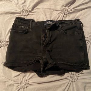 Black high rise shorts